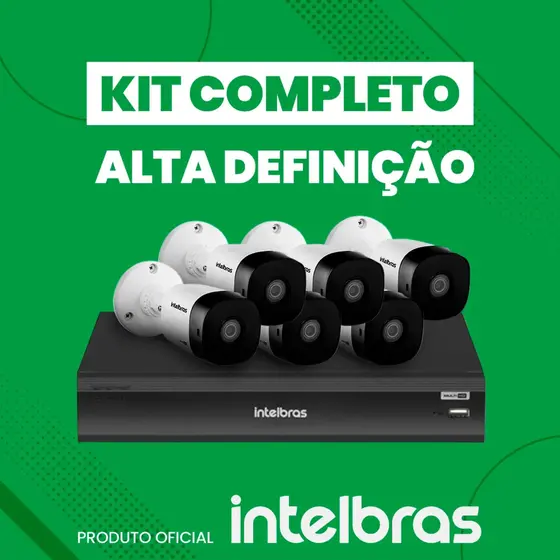 Kit de 6 câmeras monitoramento