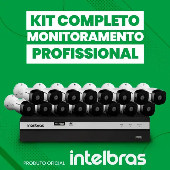 Kit de 16 câmeras monitoramento - Full HD